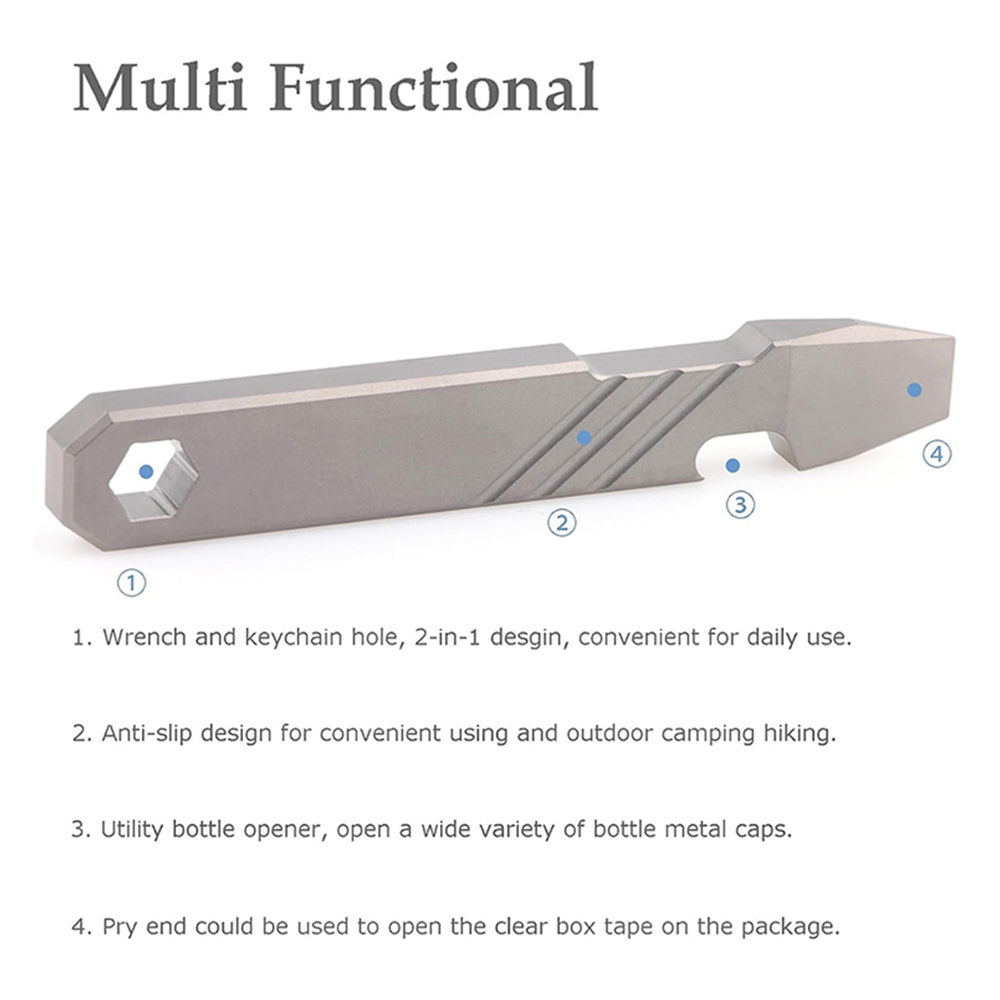 Titanium EDC Pry Bar Tool – 4” - Micro Screwdriver Kit 评论和价格