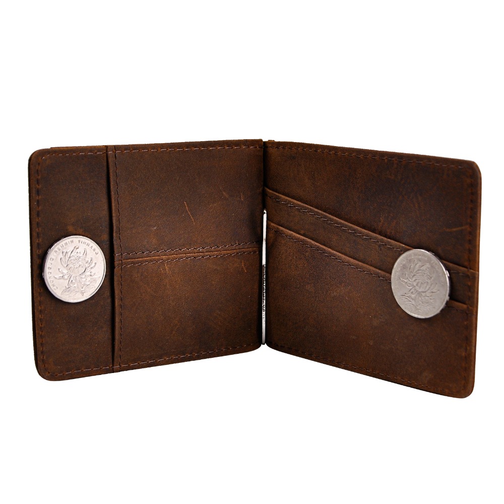 Quality Leather Men Magnetic M - Money Clip Magnetic 评论和价格