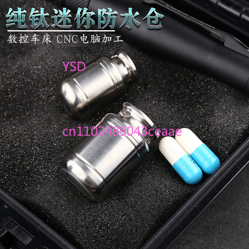 Mini Titanium Waterproof Pill  - Edc Pill Carry 评论和价格