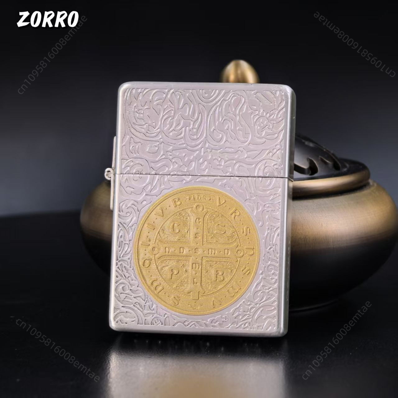 Zorro 906 Silver Gold Two tone - Lighter Insert Zippo 评论和价格