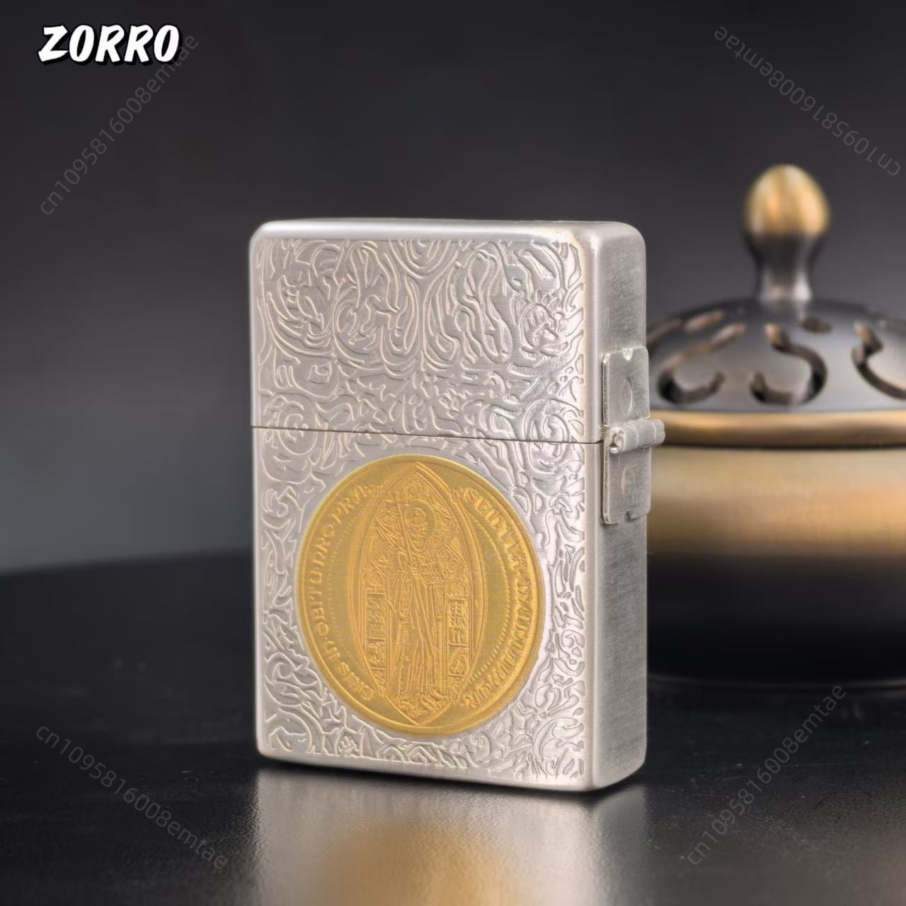 Zorro 906 Silver Gold Two tone - Lighter Insert Zippo 评论和价格