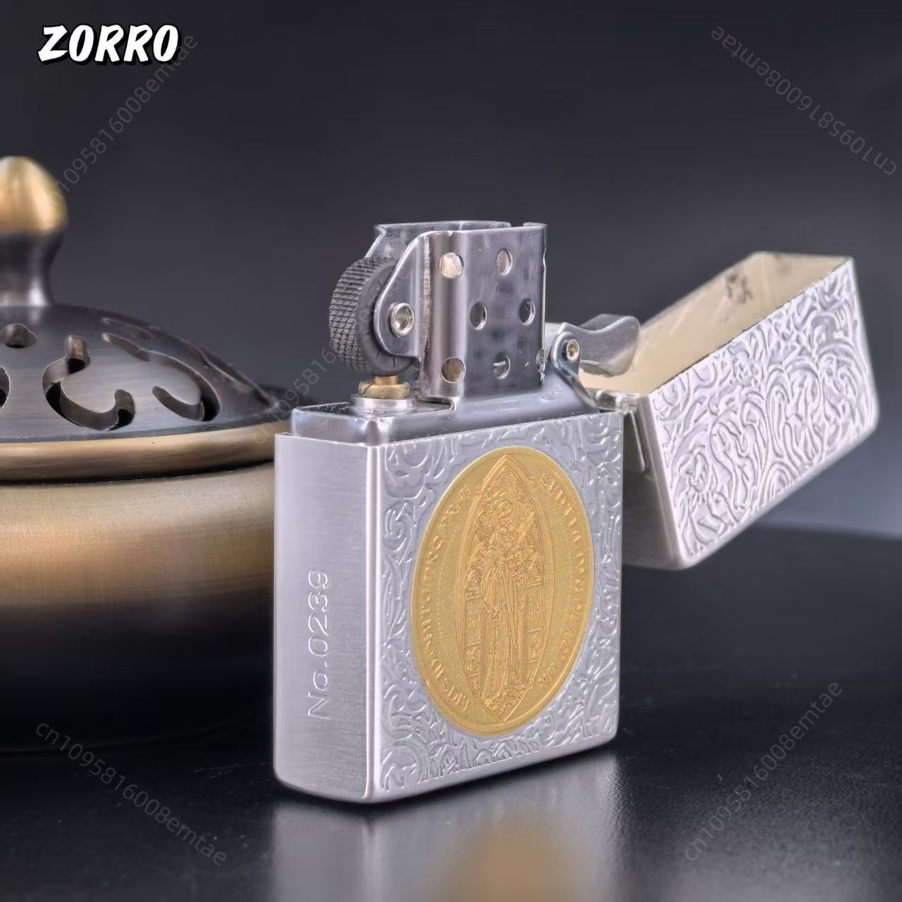 Zorro 906 Silver Gold Two tone - Lighter Insert Zippo 评论和价格
